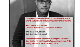 Yann Raison du Cleuziou parlera de son dernier livre à Fribourg le 17 octobre 2019